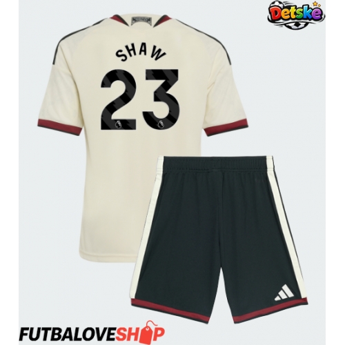 Dres Manchester United Luke Shaw #23 Tretina pre deti 2026-27 Krátky Rukáv (+ trenírky)
